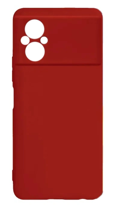 Накладка Silicone Case Logo для Poco M5 4G, Винная. Фото 1