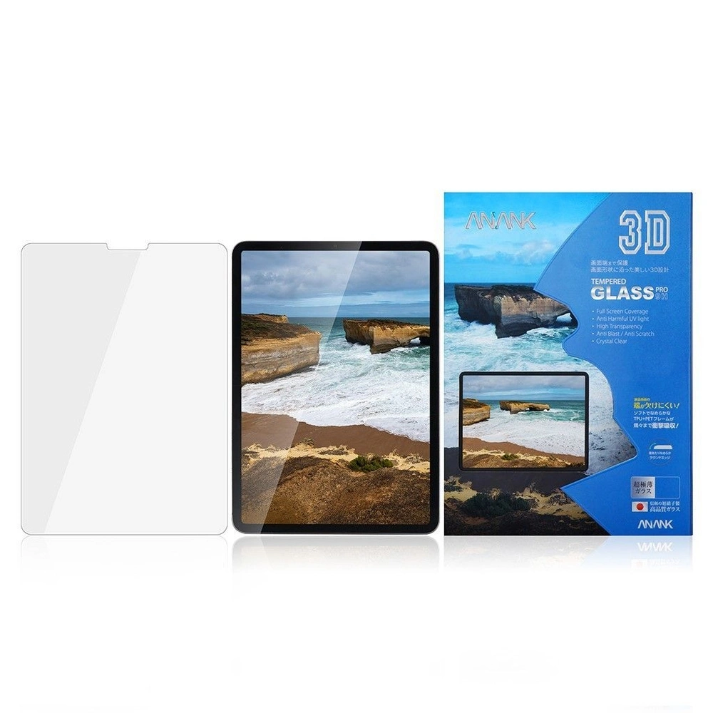 Защитное стекло Anank CURVED Reinforced Edge 3D для iPad Pro 12.9, Прозрачное. Фото 1