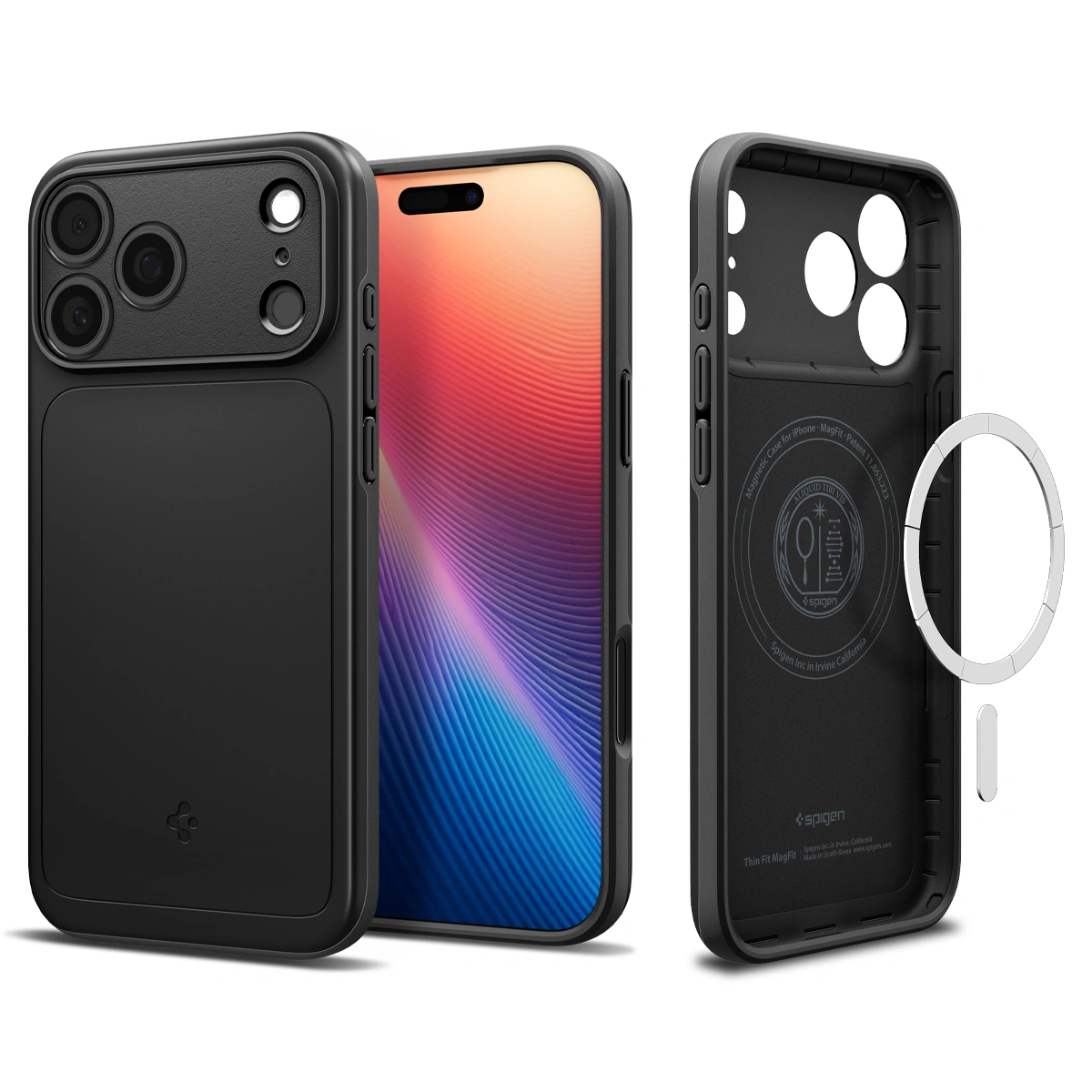 Накладка Spigen Thin Fit MagSafe для iPhone 17 Pro, Чёрная (ACS10339). Фото 9
