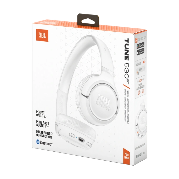 Беспроводные наушники JBL Tune 530BT, Белые. Фото 8