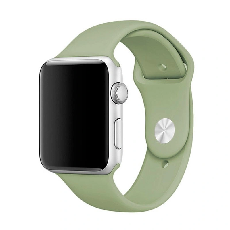 Ремешок силиконовый для Apple Watch 38/40/41/42мм, Оливковый. Фото 1