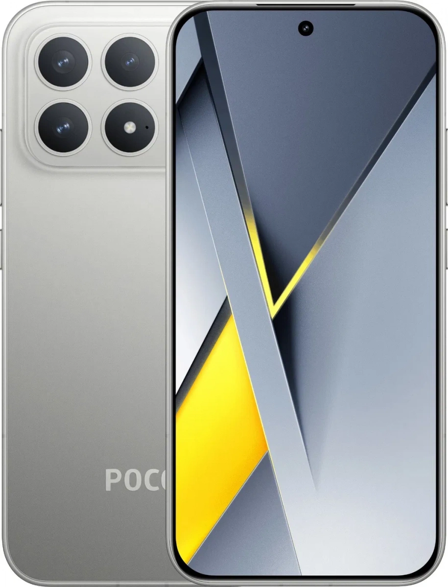 Смартфон Poco F8 Pro 12/512Гб Серебристый титан. Фото 1