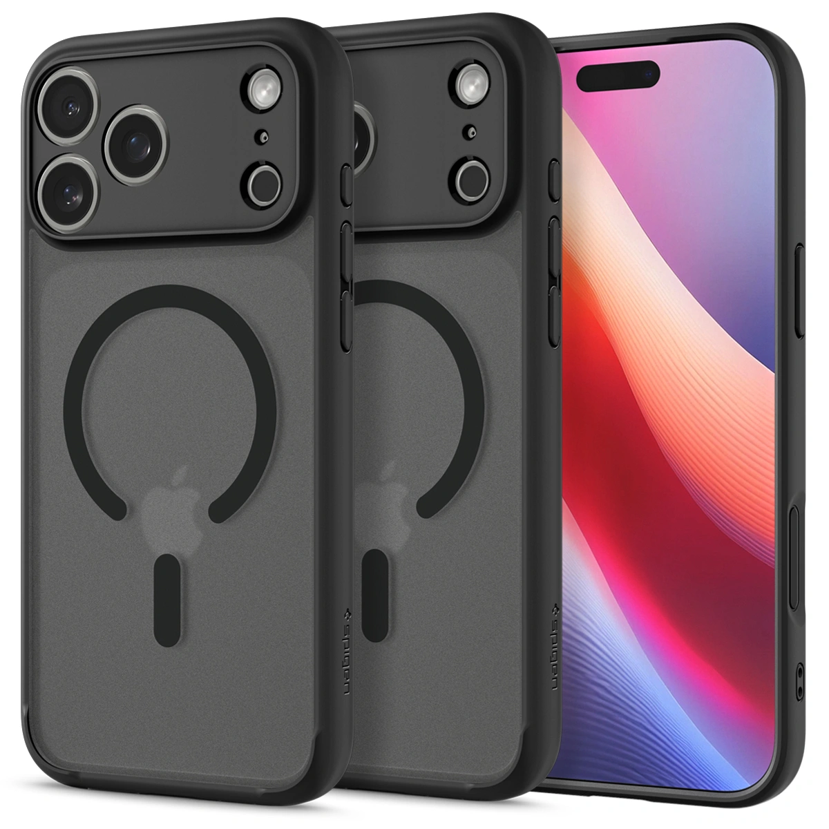 Накладка Spigen Ultra Hybrid (MagSafe) для iPhone 17 Pro, Чёрная матовая (ACS10349). Фото 1