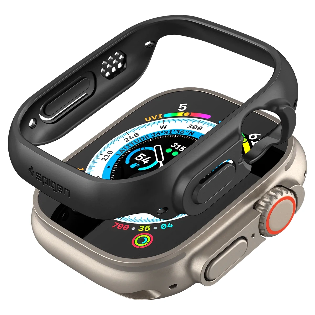 Чехол Spigen Thin Fit для Apple Watch Ultra, Чёрный (ACS05458). Фото 4