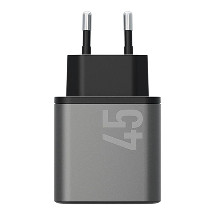 Сетевое зарядное устройство EnergEA AmpCharge GaN 45W 2x Type-C, Серый (CHR-AC2C-GAN45EU). Фото 6