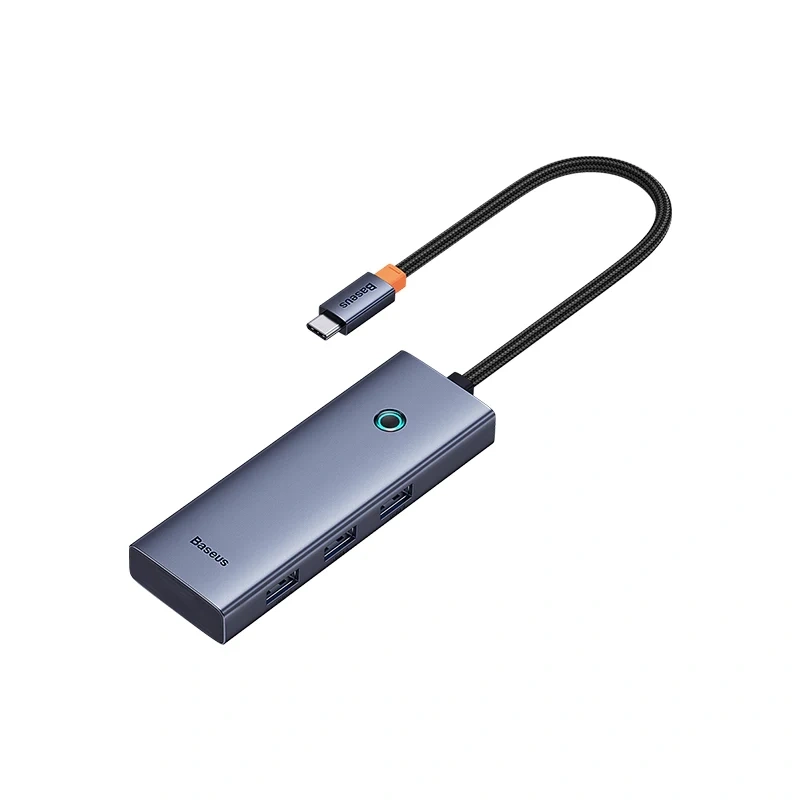 Хаб Baseus UltraJoy Series 5-Port HUB Docking Station (Type-C to HDMI4K@30Hz+3xUSB 3.0+1xPD), Grey (B00052801811-00). Фото 4