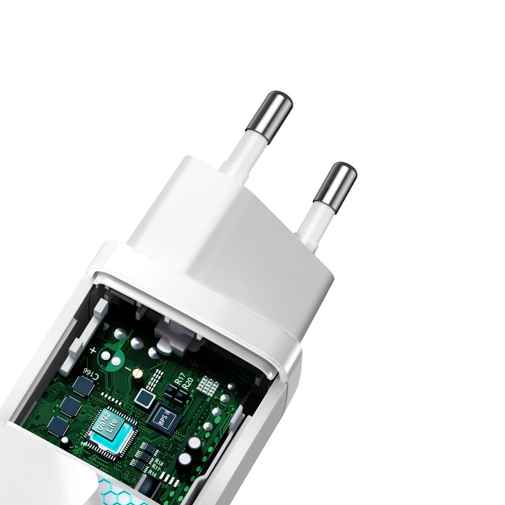 Сетевое зарядное устройство Baseus Palm Fast Charger C+U 30W, White (P1011160A213-00). Фото 5