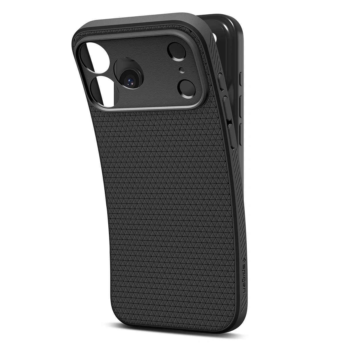 Накладка Spigen Liquid Air для iPhone 17 Pro, Чёрная матовая (ACS10331). Фото 6