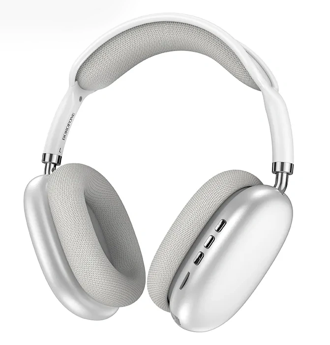 Беспроводные наушники Borofone BO22 Elegant, Серебро. Фото 1
