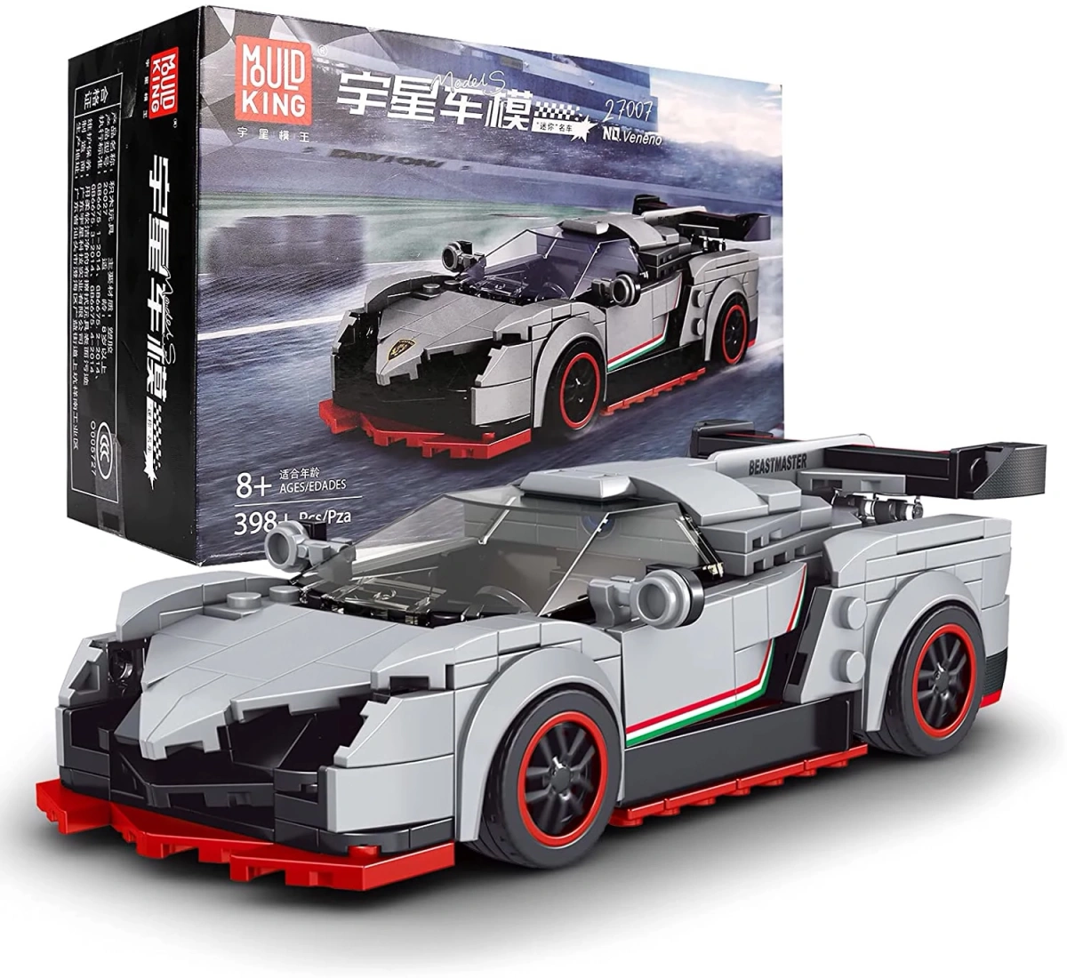 Конструктор Mould King Models 27007. Lamborghini Veneno, 398 деталей. Фото 1