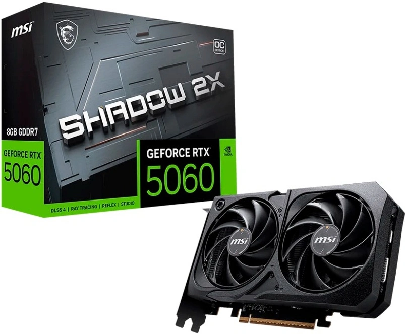 Видеокарта MSI GeForce RTX 5060 SHADOW 2X OC MAX 8Гб GDDR7 128 bit PCIe 5.0. Фото 5