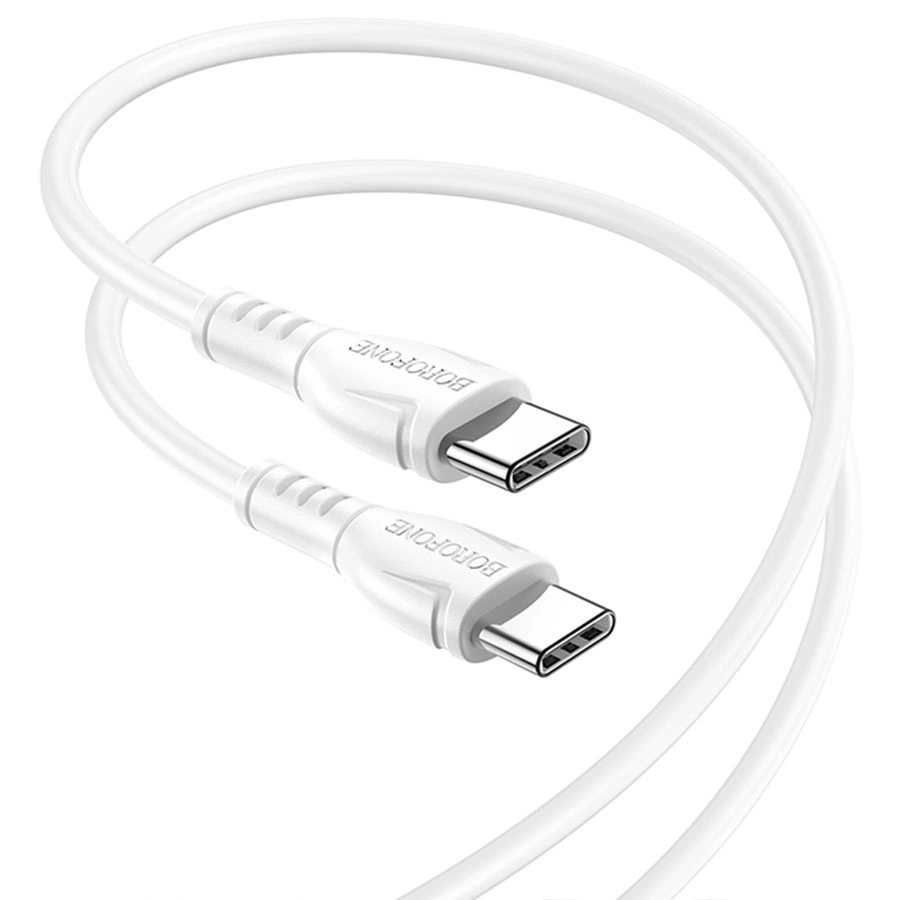 Кабель Borofone BX51 Triumph Type-C for Type-C PD 60W 1м, Белый. Фото 2