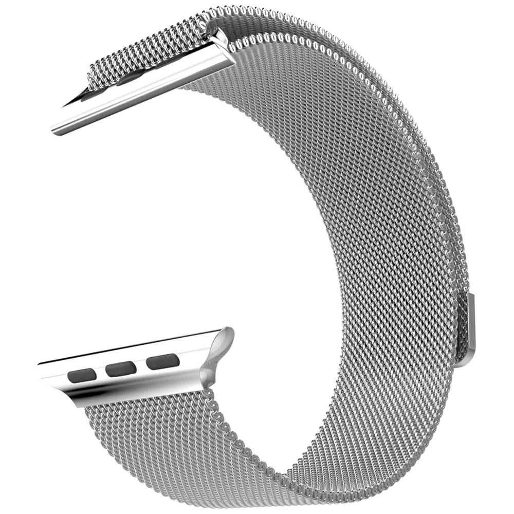 Ремешок для Apple Watch 44/45/46/49мм миланский сетчатый браслет, Silver. Фото 1