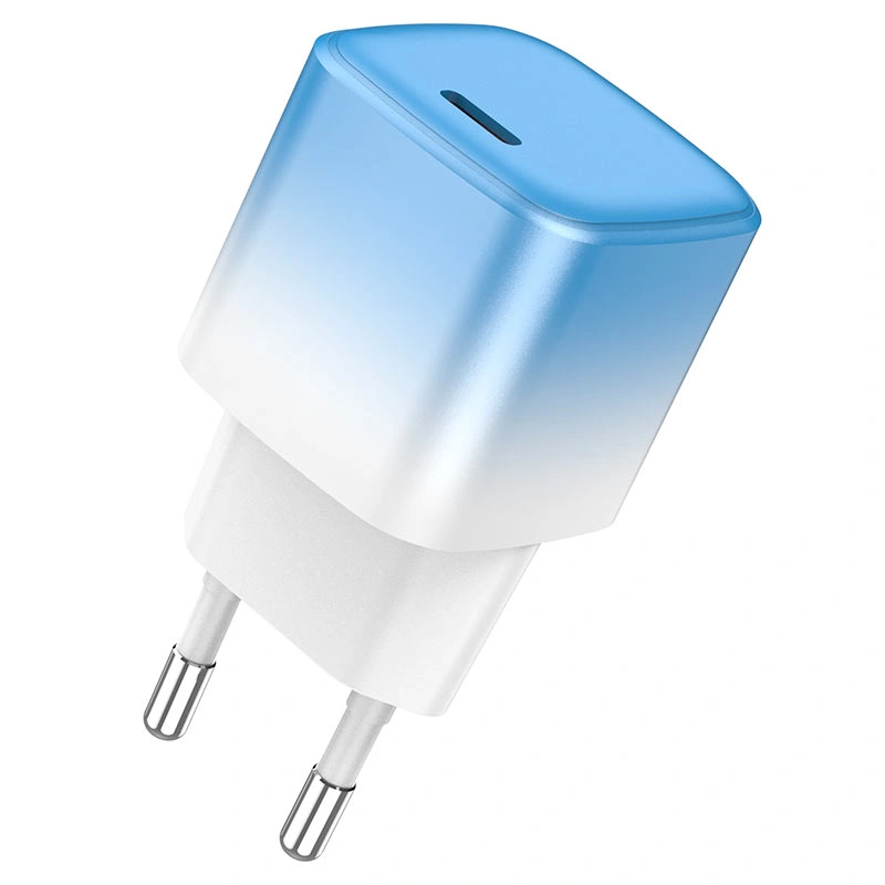 Сетевое зарядное устройство Hoco C101A PD20W, Blue. Фото 5