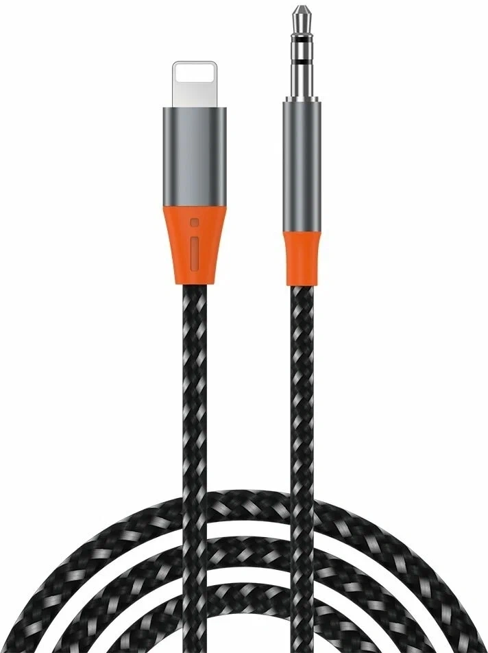 Кабель AUX Wiwu 3.5 мм Audio Cable Stereo - Lightning YP06, Серый. Фото 1