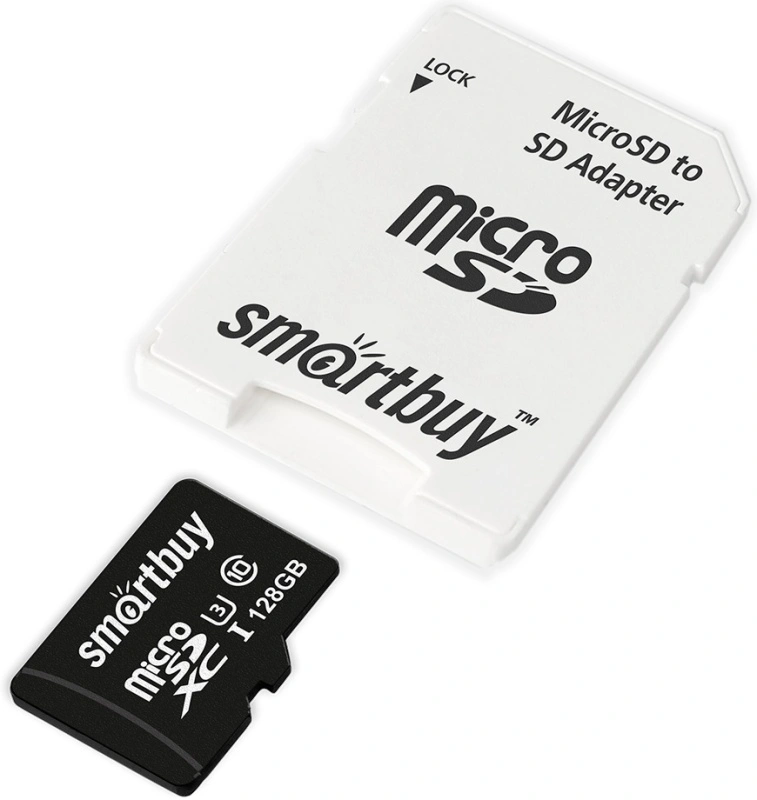 Карта памяти SmartBuy 128Гб microSD Class 10 Advanced Series + SD адаптер (SB128GBSDU1A-AD). Фото 2