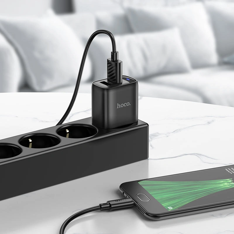Сетевое зарядное устройство Hoco C141A Smart, Белое. Фото 4