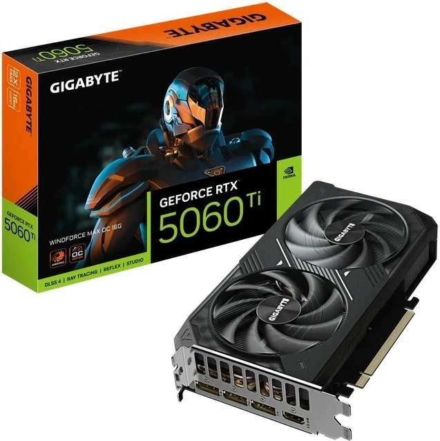 Видеокарта Gigabyte GeForce RTX 5060 Ti WINDFORCE MAX OC 16Гб GDDR7 128 bit PCIe 5.0. Фото 7