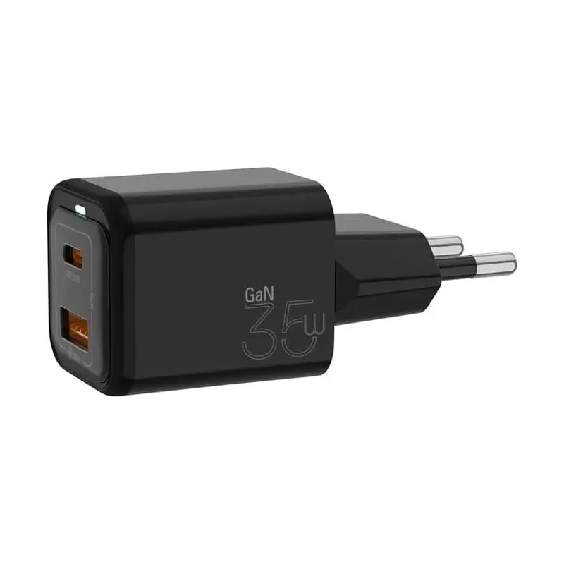 Сетевое зарядное устройство Vyvylabs Gan Fast Charger 35W A+C, Чёрный (GAN35BE-02). Фото 2