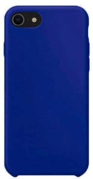 Накладка Silicone Case для iPhone SE 2022 / iPhone SE 2020, Тёмно-синяя. Фото 1