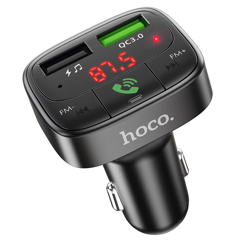 Автомобильное зарядное устройство Hoco E59 Promise QC3.0 FM трансмиттер, Black. Фото 1