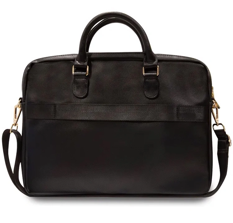 Сумка для ноутбука Guess 15"/16" PU Grained leather Bag 4G metal logo with Zipper, Black (GUCB15ZPGSTEGK). Фото 3