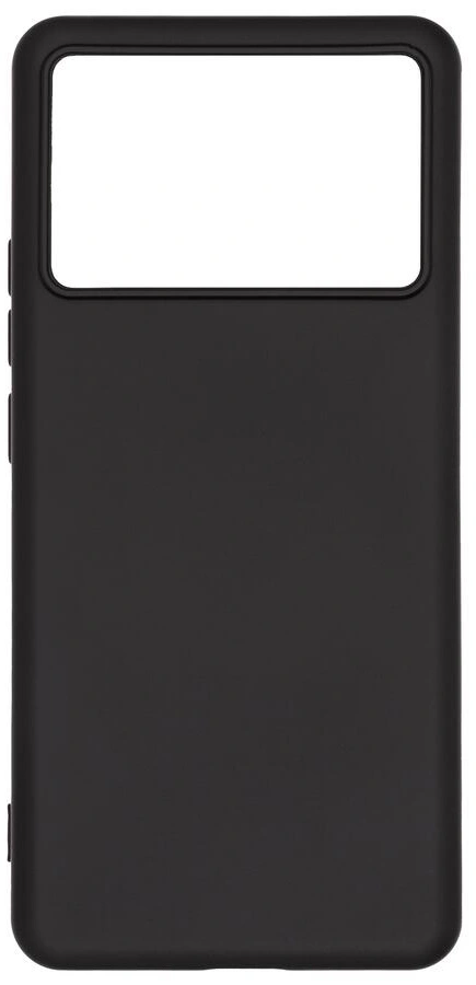 Накладка Silicone Case Logo для Poco X6 Pro 5G, Чёрная. Фото 1
