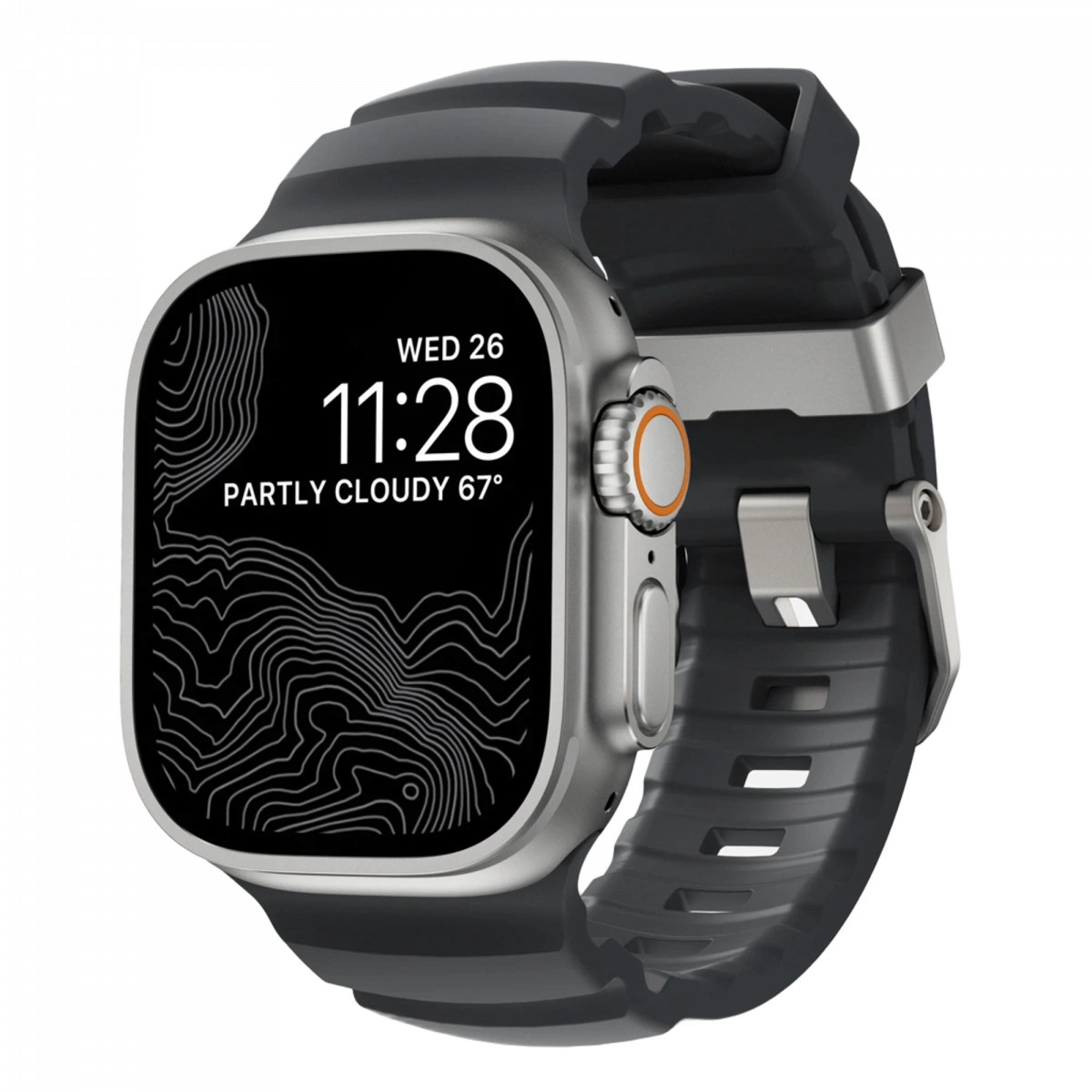 Ремешок Nomad Rocky Point Band для Apple Watch 42/44/45/49мм, Natural/Storm (NM013596858). Фото 1