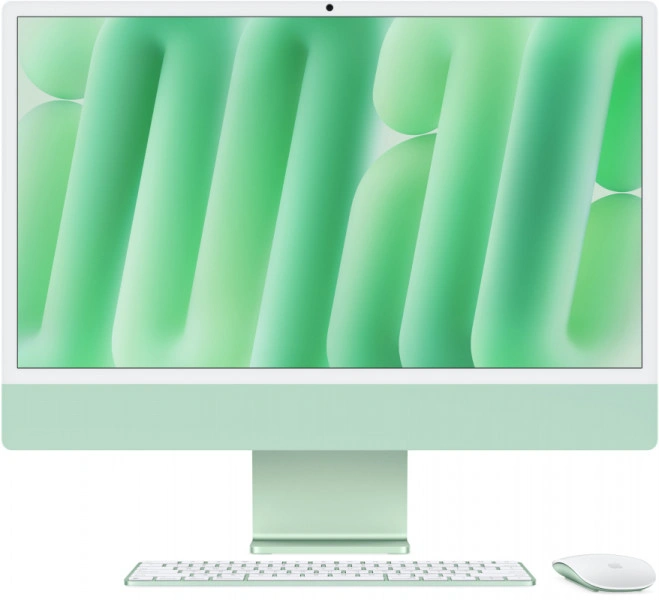 Apple iMac 24" Retina 4,5K, (MWUE3) (M4, 8-ядер CPU, 8-ядер GPU, 16 ГБ, 256 ГБ SSD, 2024), Зелёный. Фото 1