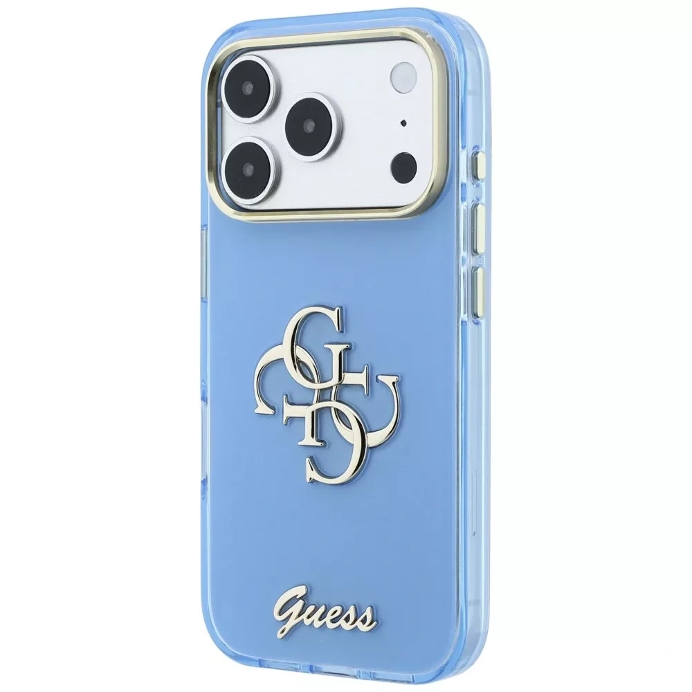 Накладка Guess для iPhone 18 Pro / 17 Pro IML 4G Big and Script metal logo & Cam Hard, Light Blue (GUHCP18L5HC4MLSL). Фото 1