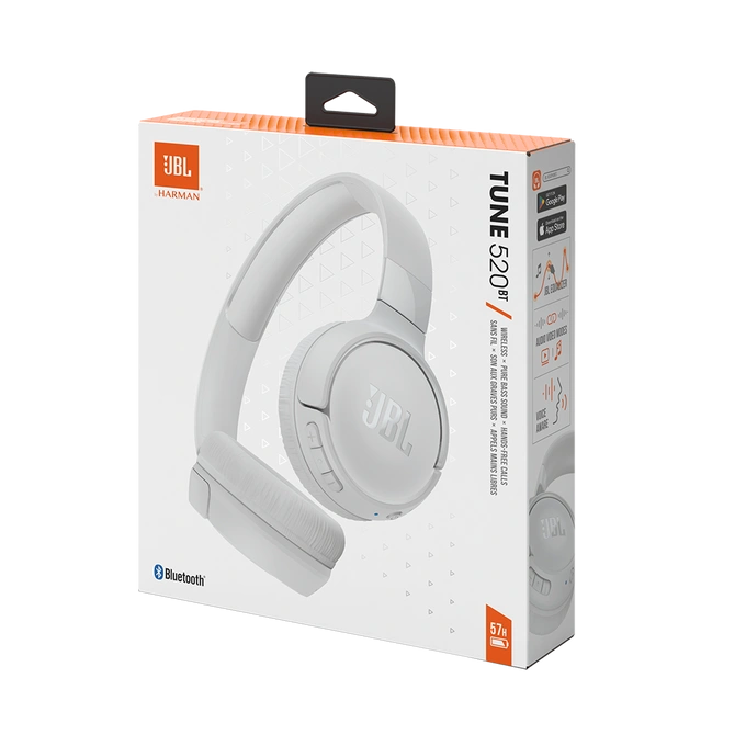 Беспроводные наушники JBL Tune 520BT, Белые. Фото 7