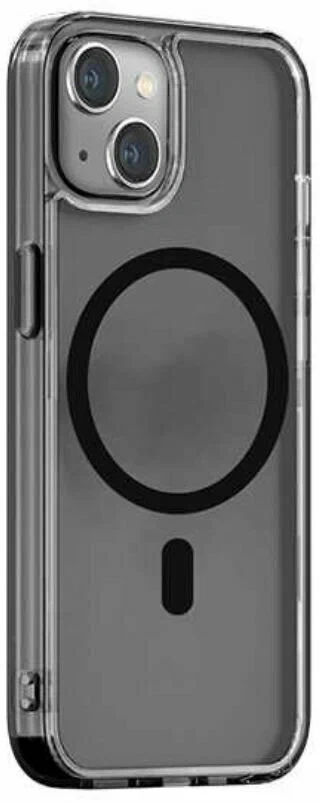 Накладка Wiwu Crystal Magnetic case With MagSafe для iPhone 15, Чёрная (MCC-101). Фото 1