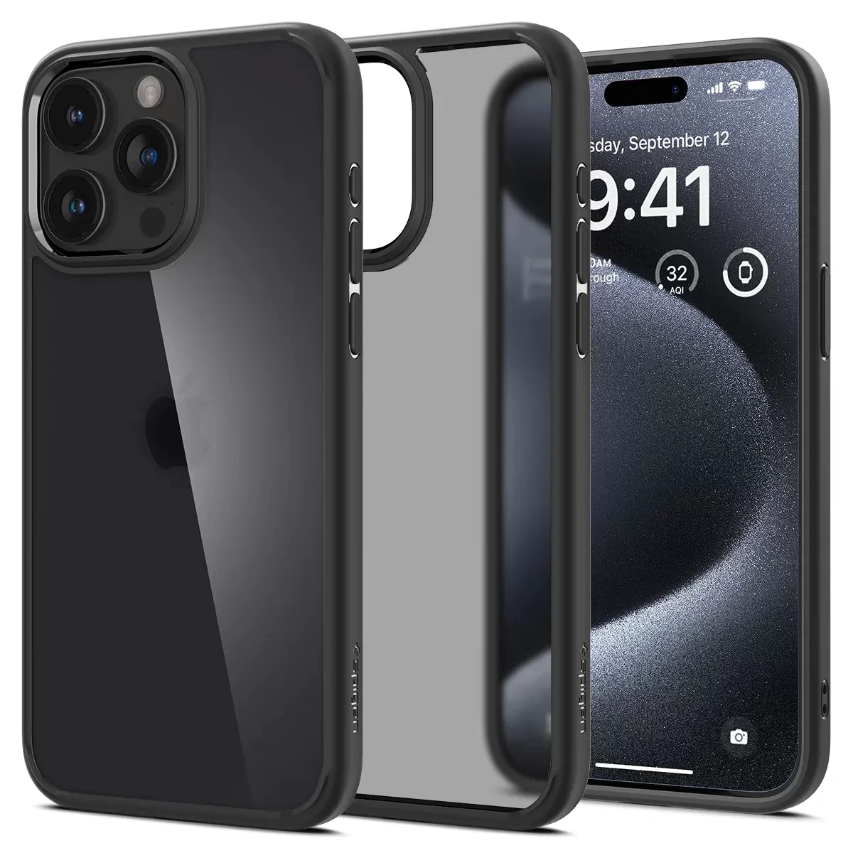 Накладка Spigen Ultra Hybrid для iPhone 15 Pro, Frost Black (ACS06709). Фото 1