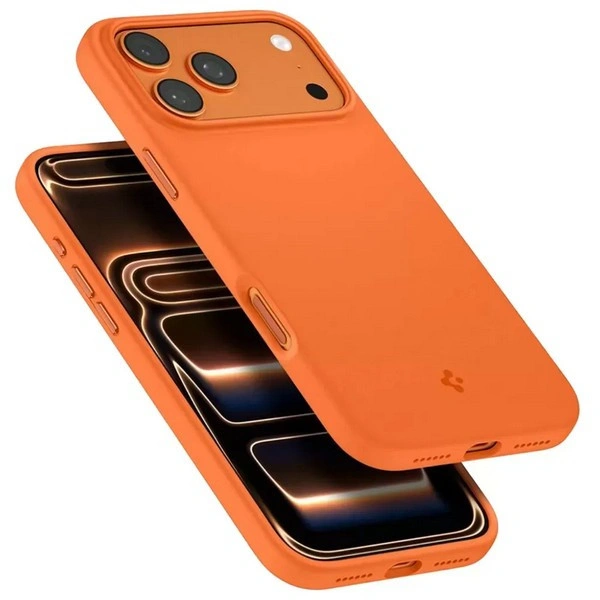 Накладка Spigen Silicone Fit MagFit для iPhone 17 Pro Max, Оранжевый (ACS11378). Фото 4