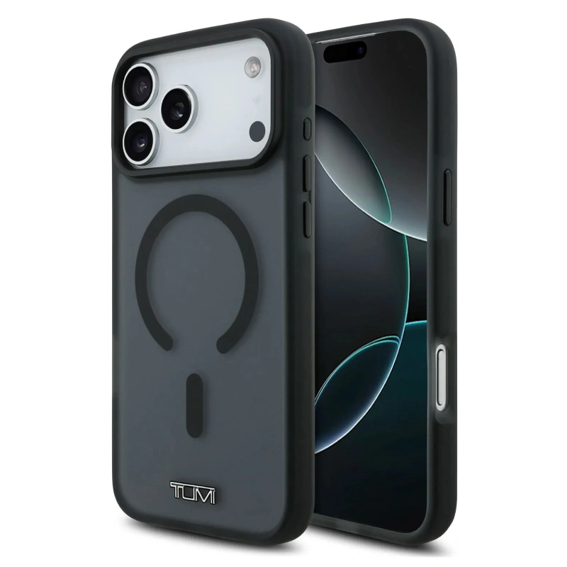 Накладка Tumi для iPhone 17 Pro Max ShockProof Froste (MagSafe), Чёрный (TUHMP17XHMP1TK). Фото 1