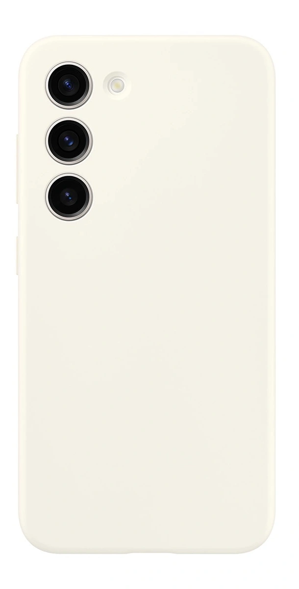 Накладка Silicone Case Logo для Samsung Galaxy S23, Пудровая. Фото 1