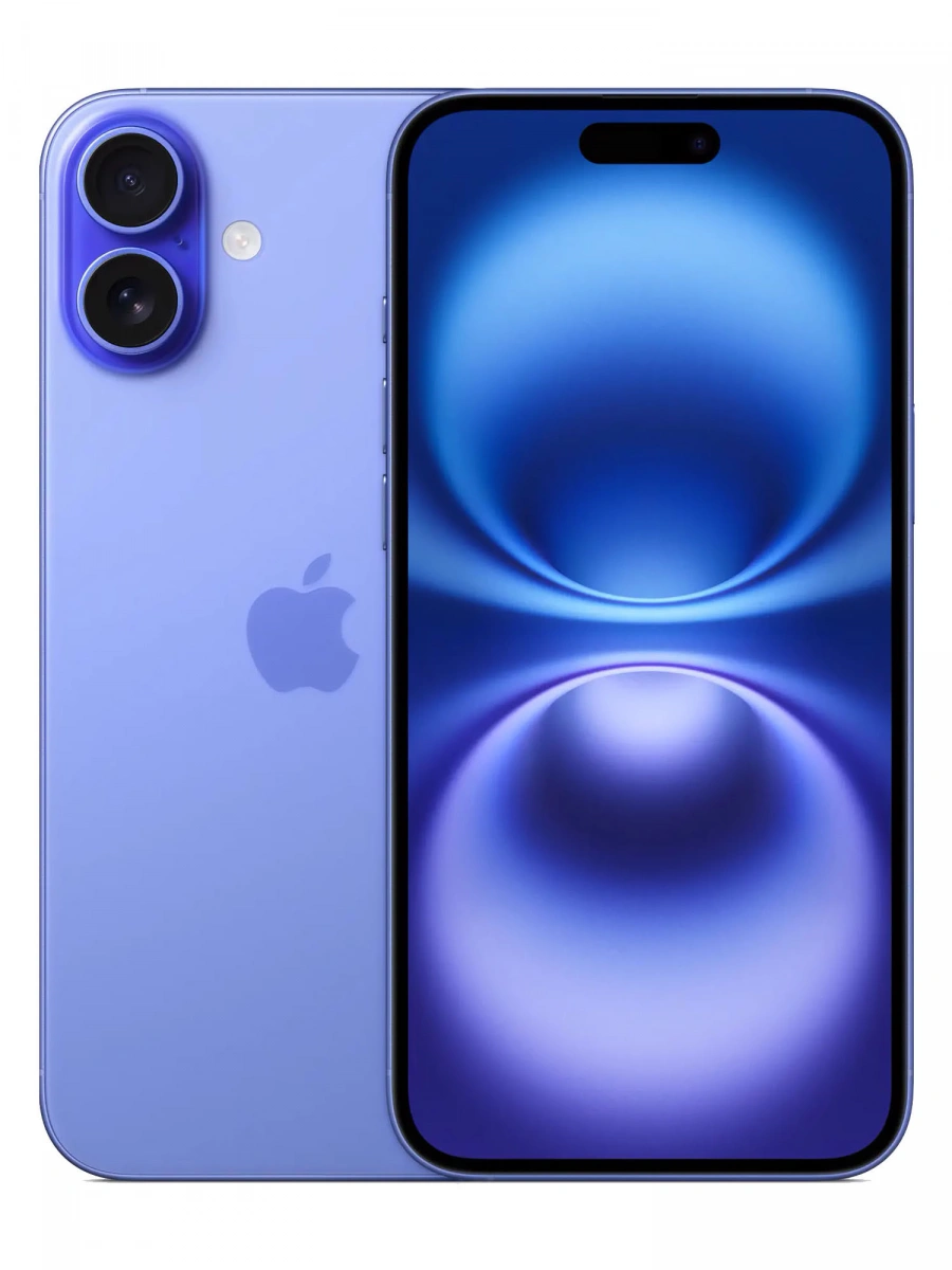 Смартфон Apple iPhone 16 128Гб Ультрамарин (eSIM+SIM) (Без RuStore). Фото 1