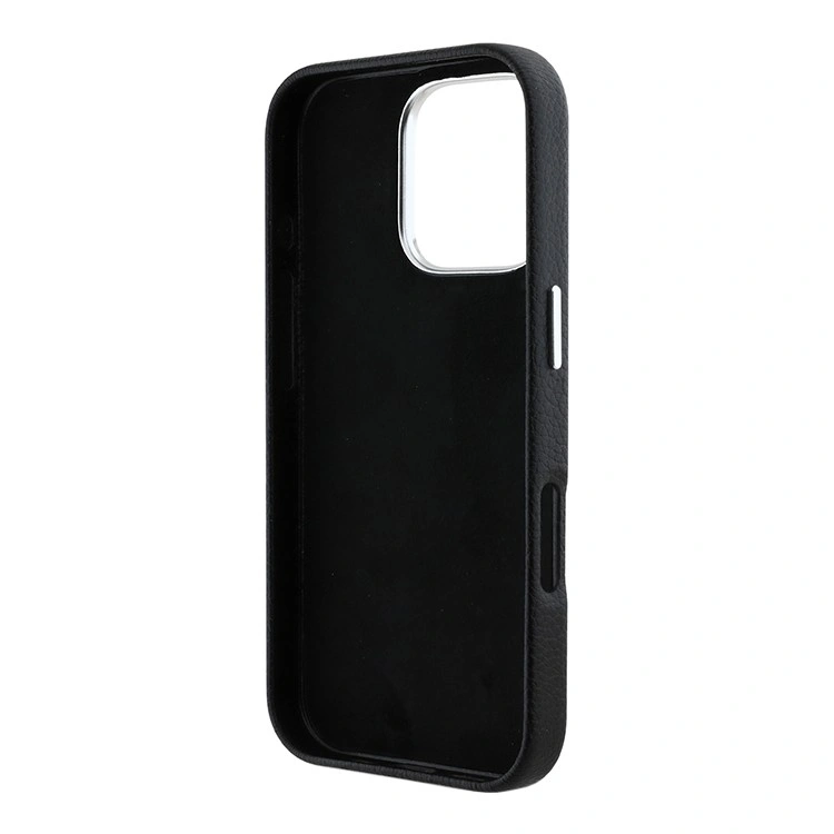 Накладка Lagerfeld для iPhone 16 Pro Max PU Full Wrapped Grained leather & Metal Camera Hard, Black (KLHCP16XPGWCMKHK). Фото 3