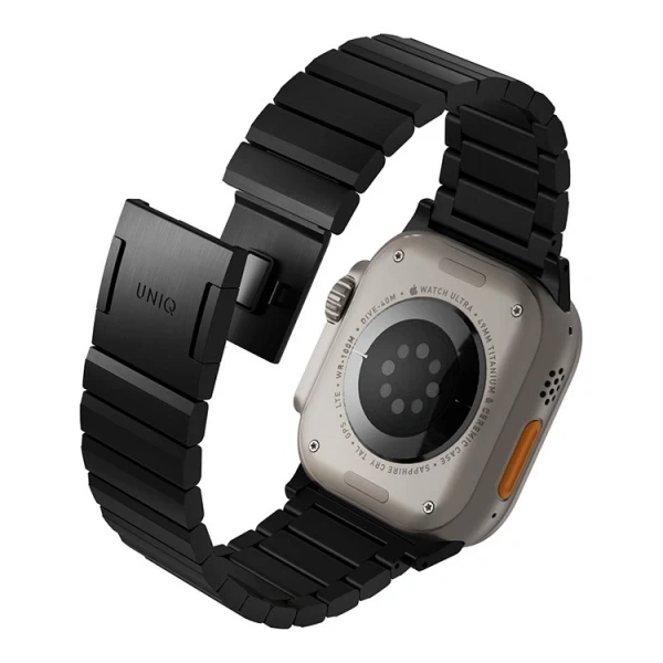 Ремешок Uniq для Apple Watch 44/45/46/49мм Strova MAG Strap Link Steel, Black (49MM-STRVMBLK). Фото 2